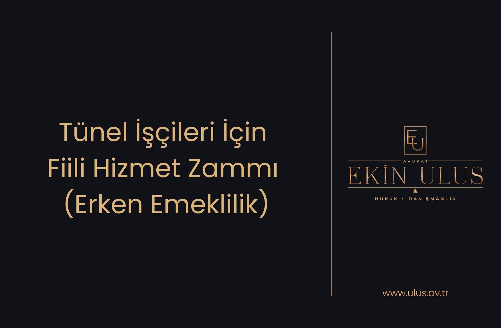 Tünel İşçileri İçin Fiili Hizmet Zammı