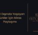 Yurt Dışında Yaşayan Türkler İçin Miras Paylaşımı