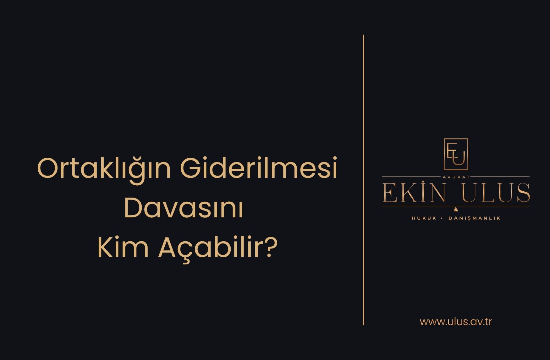Ortaklığın GiderilmesiDavasını Kim Açabilir?