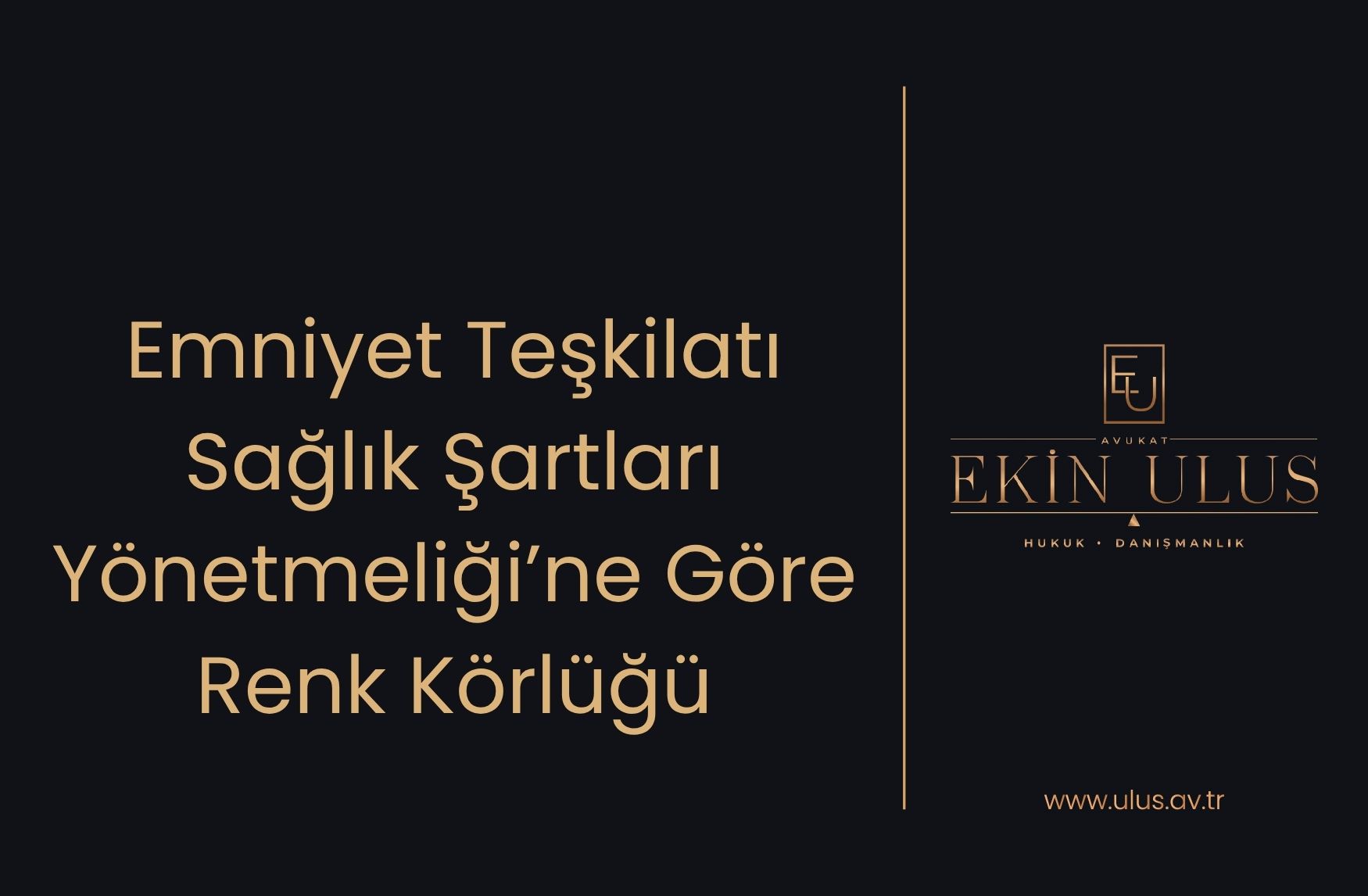 Emniyet Teşkilatı Sağlık Şartları Yönetmeliği’ne Göre Renk Körlüğü