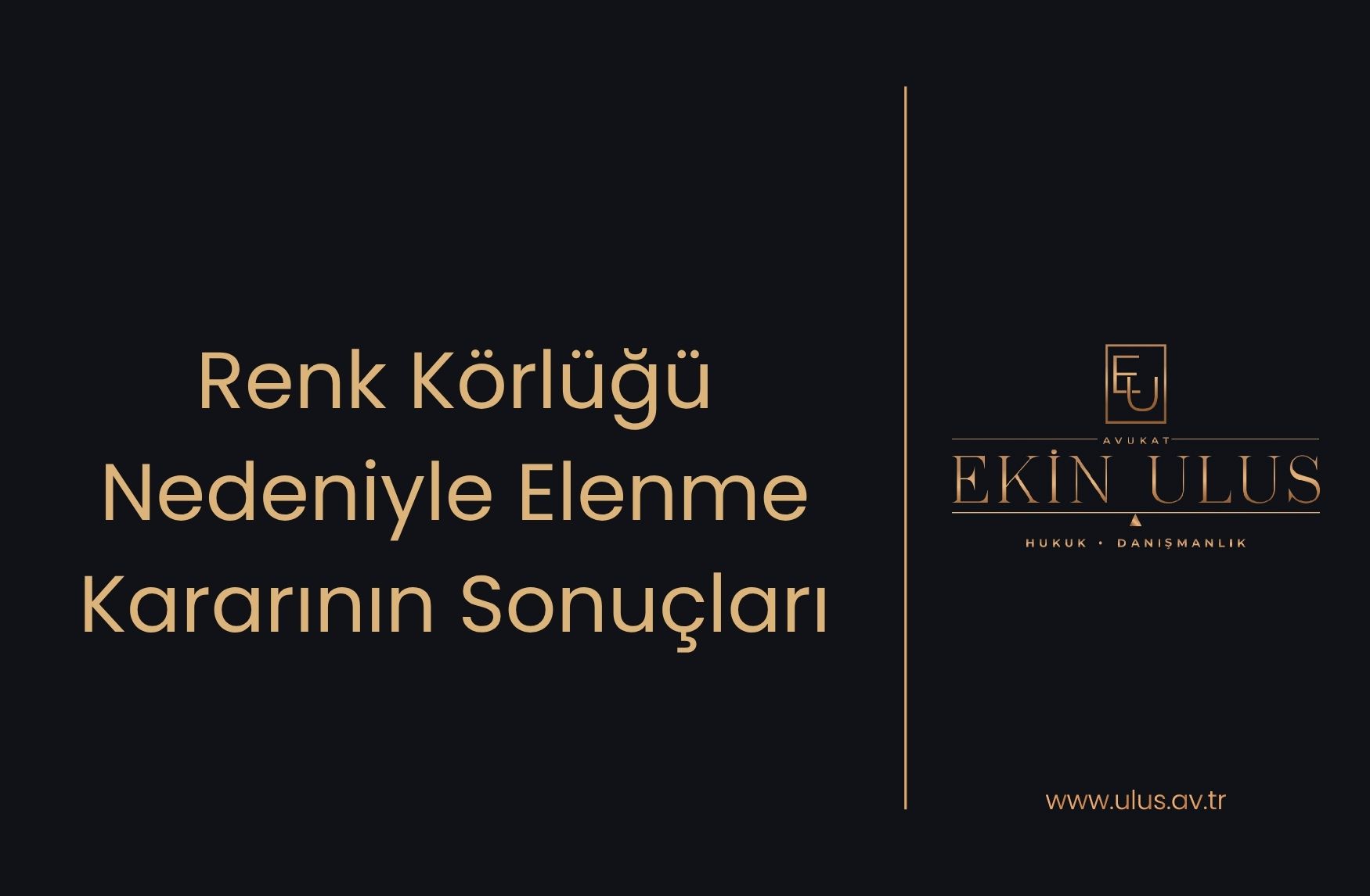Renk Körlüğü Nedeniyle Elenme Kararının Sonuçları