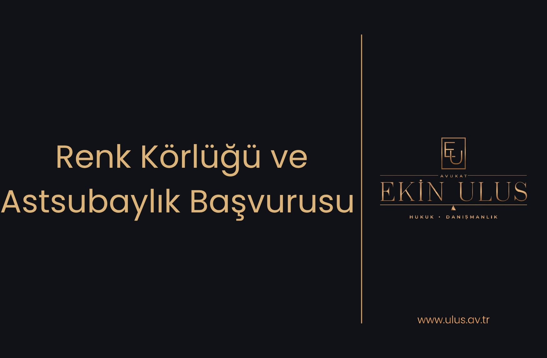 Renk Körlüğü ve Astsubaylık Başvurusu