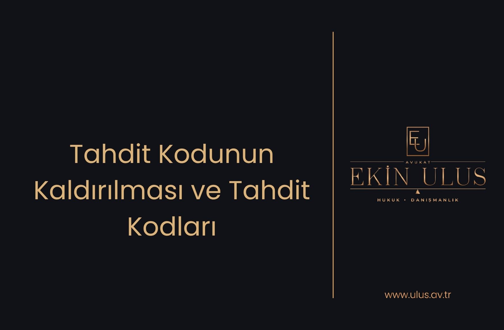 Tahdit Kodunun Kaldırılması ve Tahdit Kodları