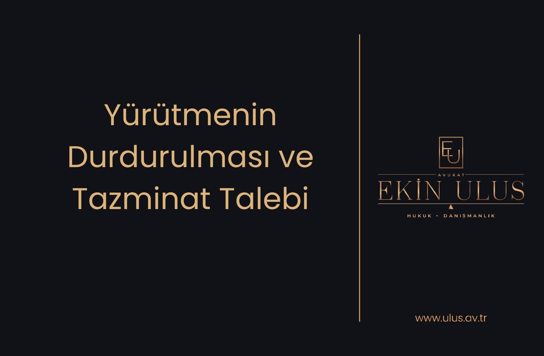 Yürütmenin Durdurulması ve Tazminat Talebi