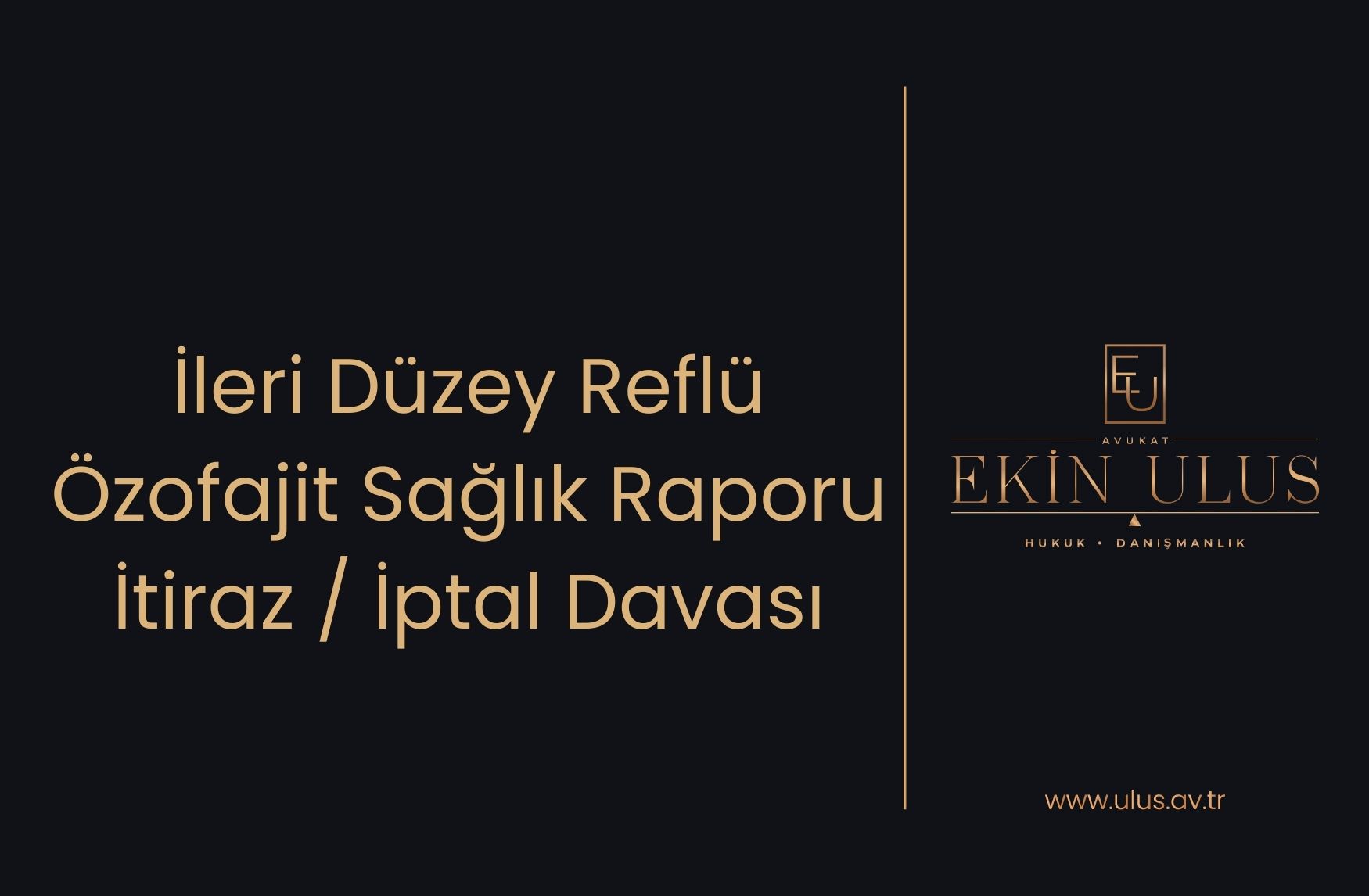 İleri Düzey Reflü Özofajit Sağlık Raporu İtiraz / İptal Davası