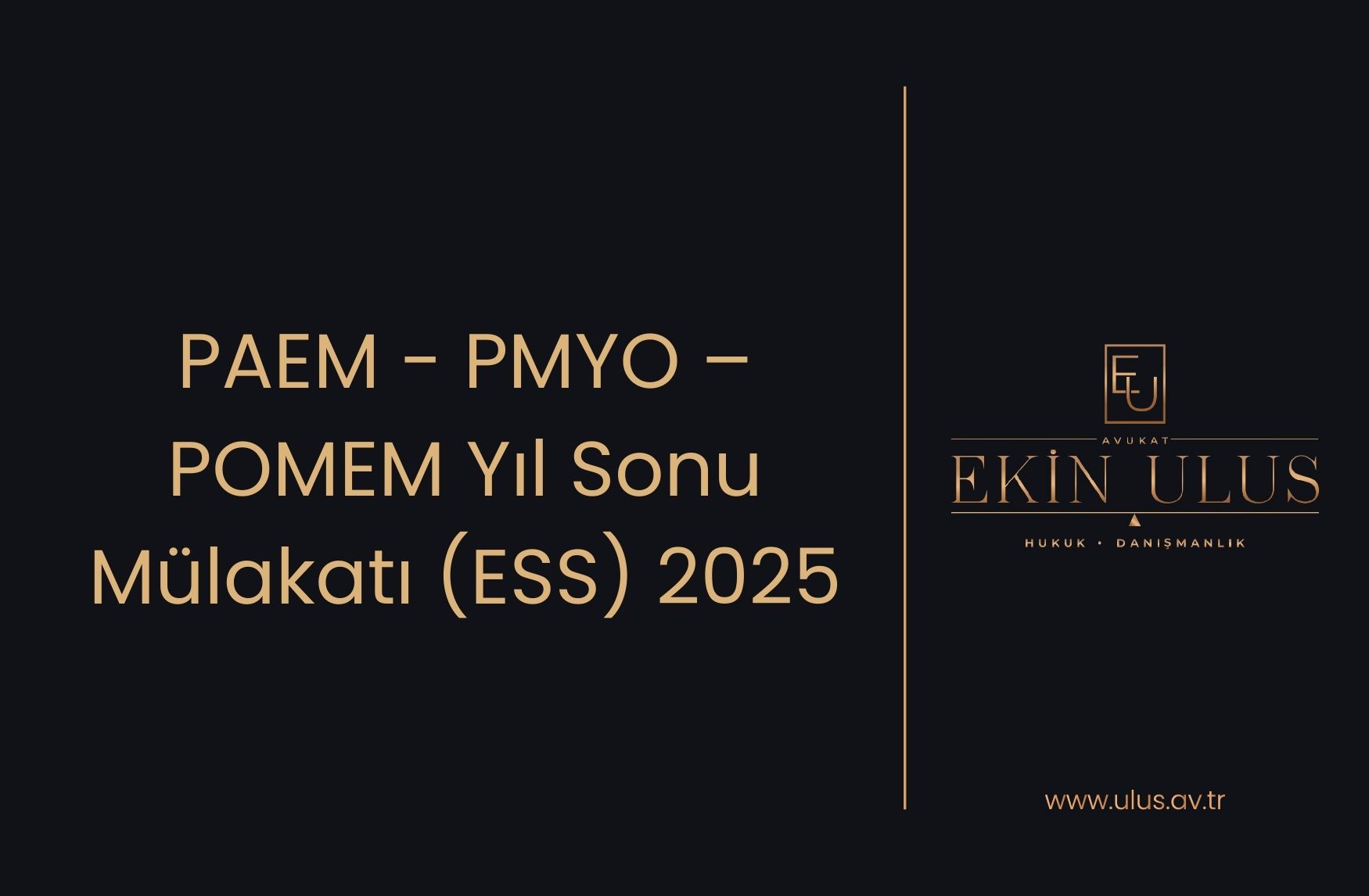 PAEM - PMYO – POMEM Yıl Sonu Mülakatı (ESS) 2025