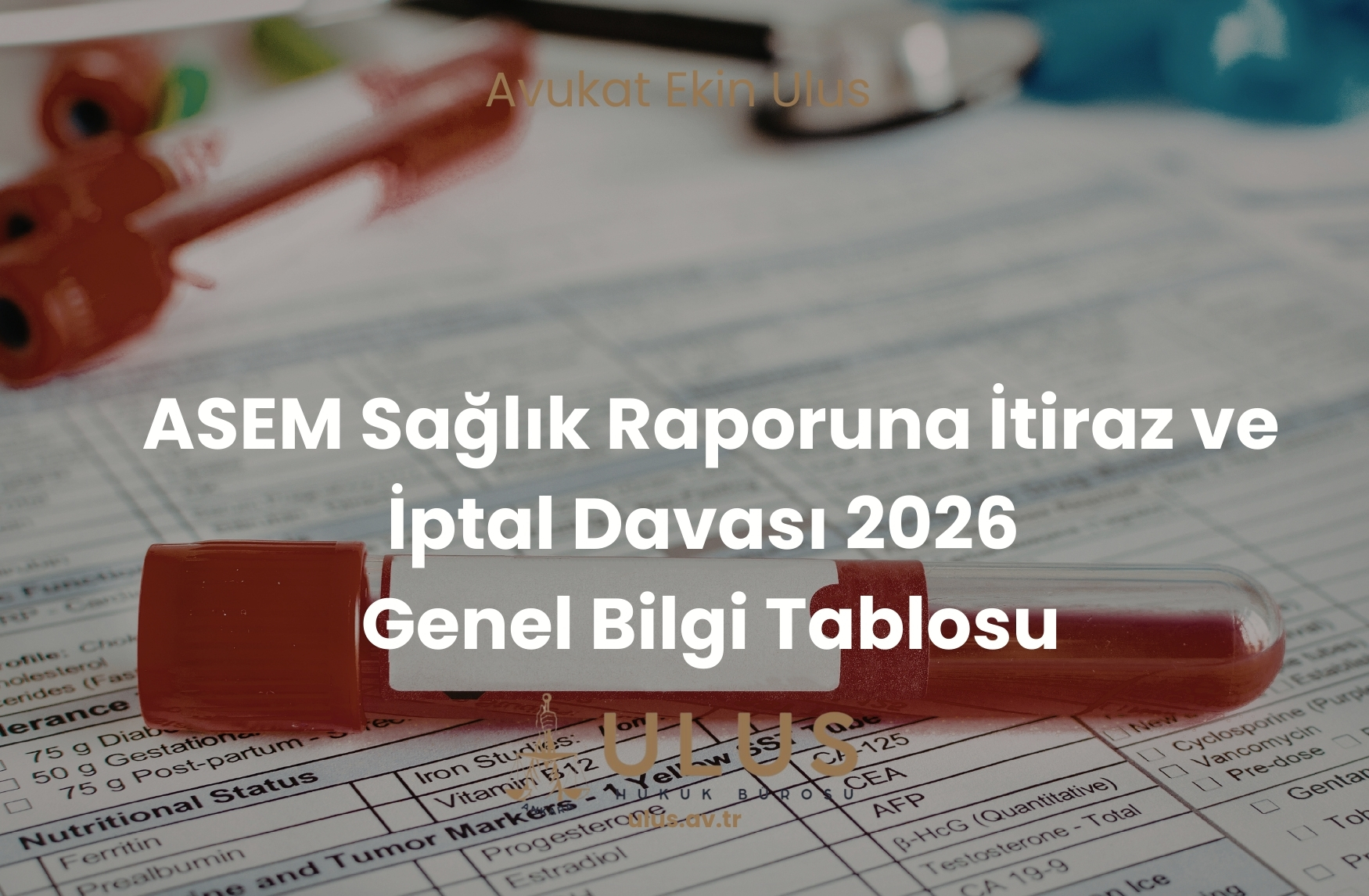 ASEM Sağlık Raporuna İtiraz ve İptal Davası 2026 - Genel Bilgi Tablosu